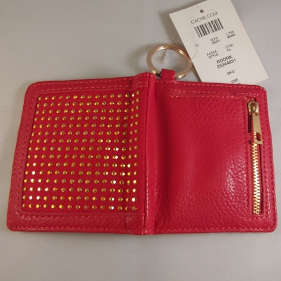BRAND NEW CACHE RED & GOLD WALLET - Picture 7 of 7